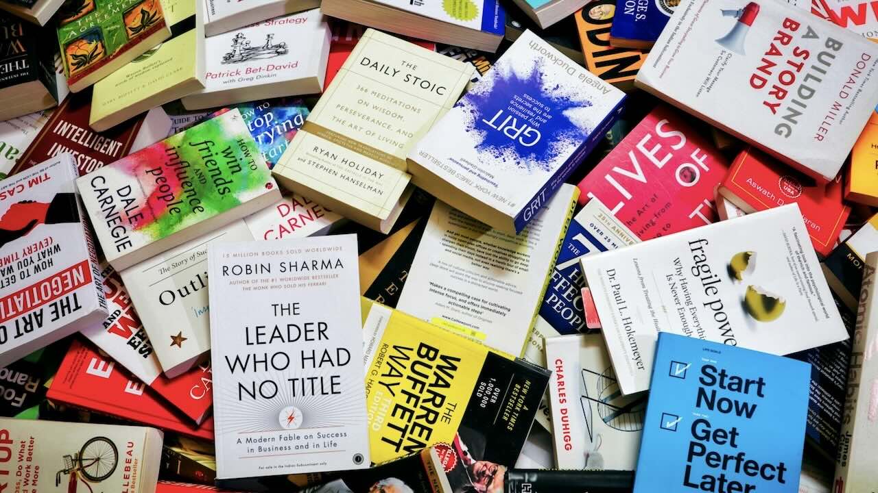 Various books used to expand knowlrdge and wisdon