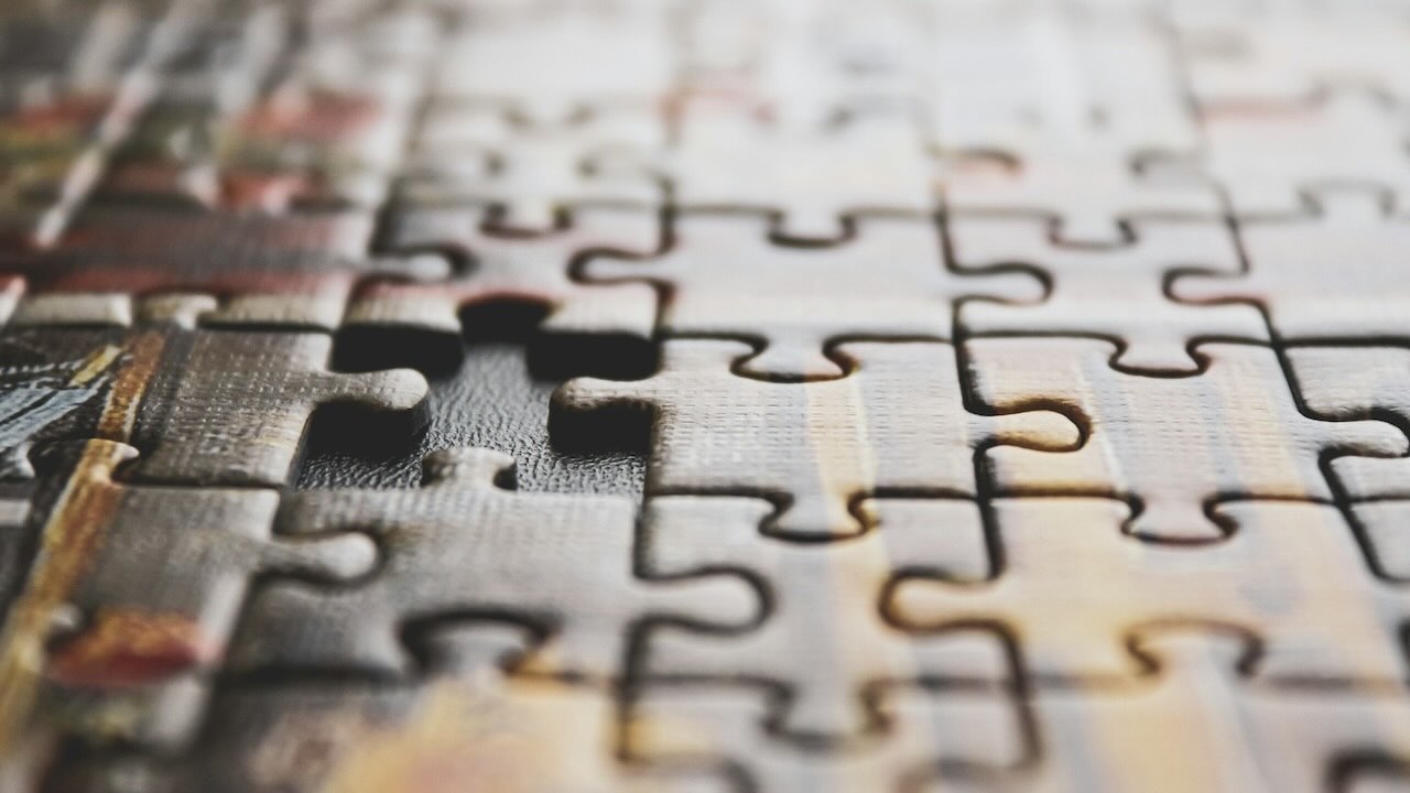 Large puzzle with one more piece to be placed