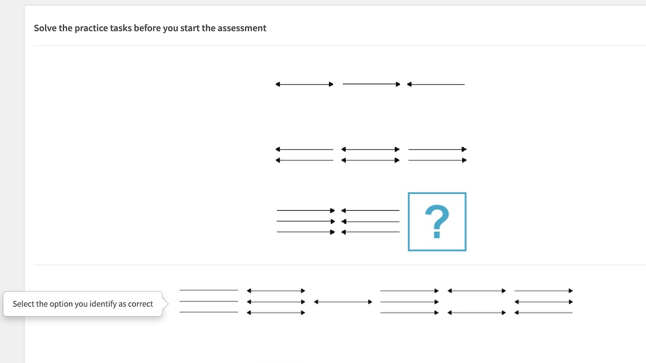 Example of a Ravens Progressive Matrices Test Question
